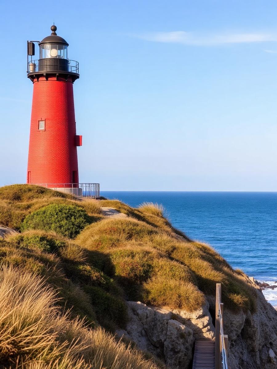 Historic lighthouse on the Martha's Vineyard coast